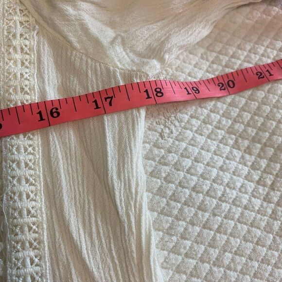 Cloth & Portrait Ivory Tiered Peasant Bohemian Top Size Small - Picture 6 of 10